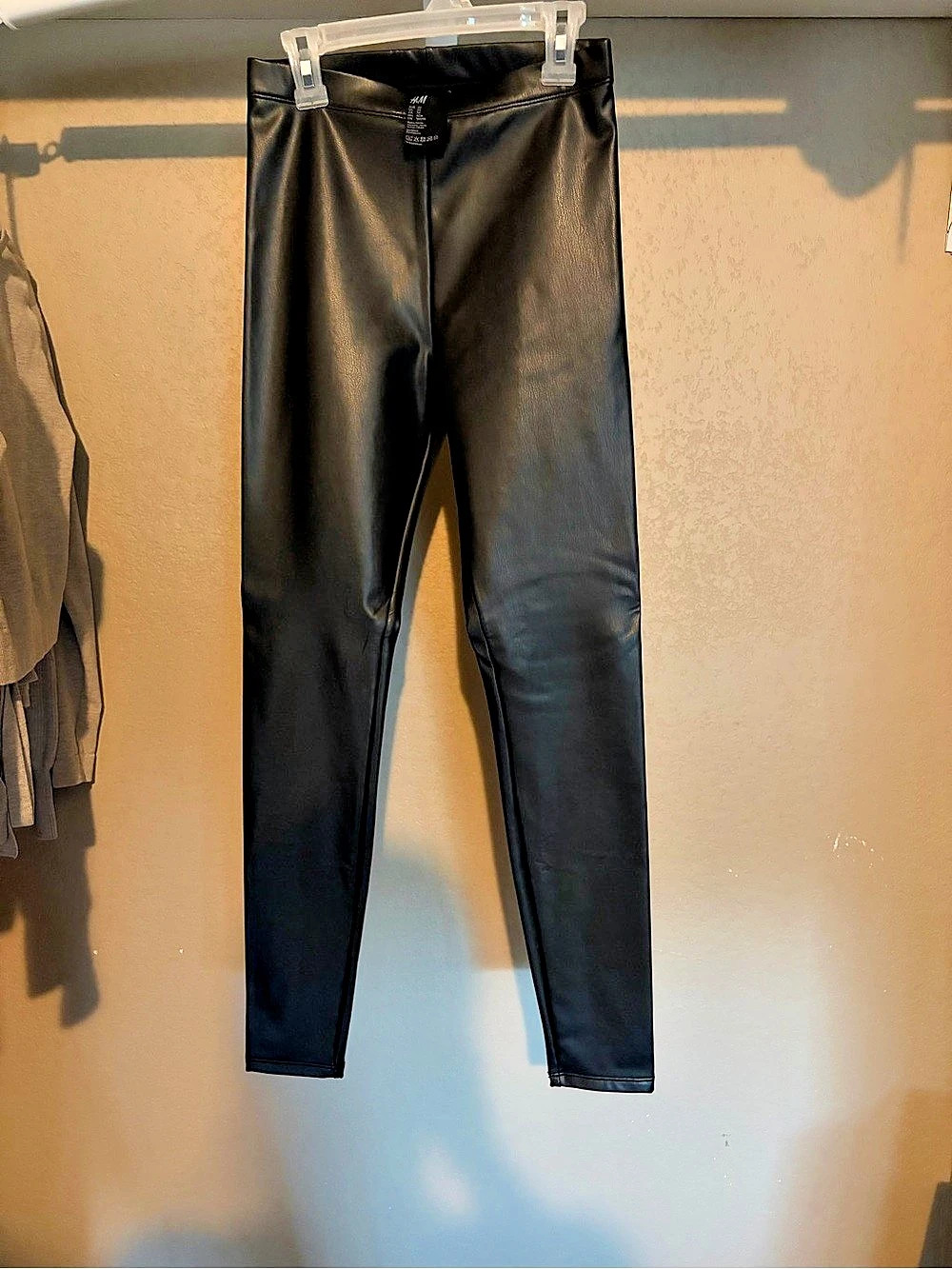 H&M Faux Leather Leggings Black Size XS